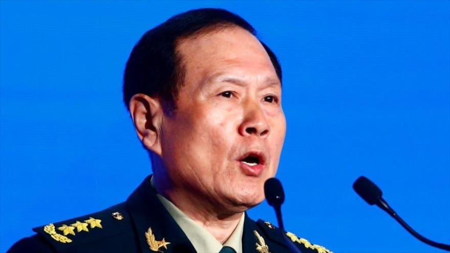 El ministro chino de Defensa, Wei Fenghe, habla durante la VII Conferencia de Moscú sobre Seguridad Internacional. (Foto: Getty Images)