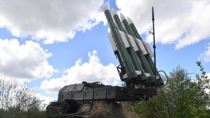 El sistema antiaéreo ruso Buk-M3 en acción durante la operación militar en Ucrania. (Foto: Sputnik)