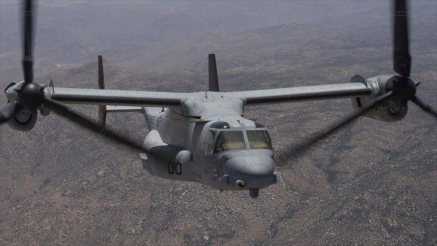 Una aeronave MV-22 Osprey en pleno vuelo cerca de Pendleton, California (EE.UU.), el 25 de mayo de 2022. (Foto: AP)