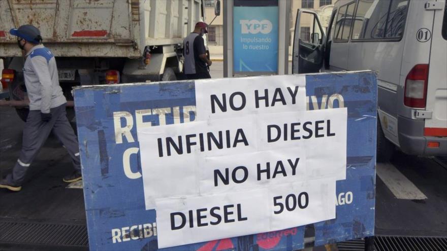 Se registra desabastecimiento de gasoil en las estaciones de servicio de 21 de los 24 distritos de Argentina entre el 5 y el 15 de junio.