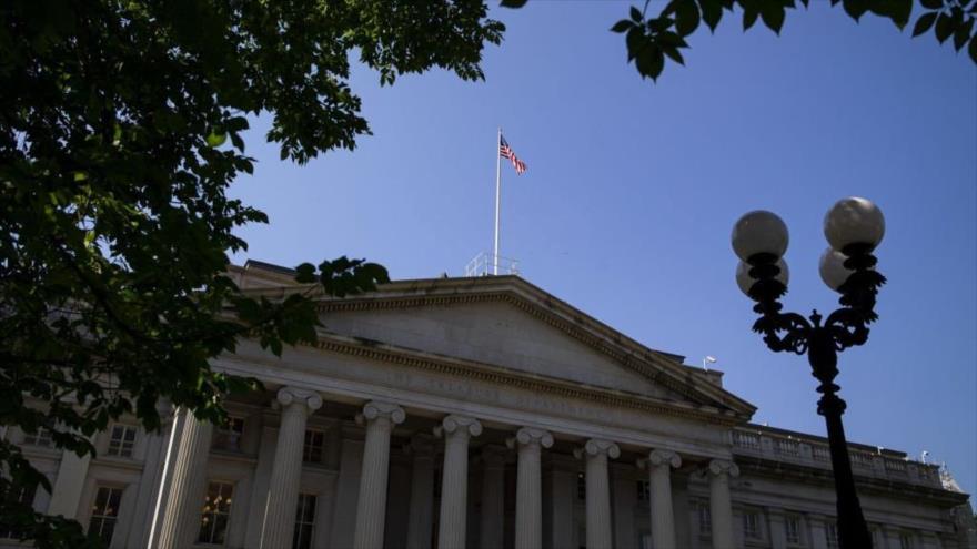 Una vista general del departamento de Tesoro de EE.UU. en Washington, capital.
