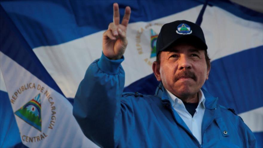 El presidente de Nicaragua, Daniel Ortega, durante un mitin. (Foto: Reuters)