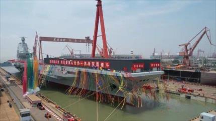 China presenta ‘Fujian’, su tercer y más avanzado portaviones