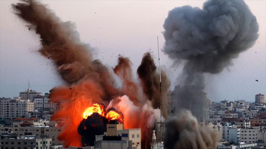 Un ataque israelí contra la asediada Franja de Gaza.