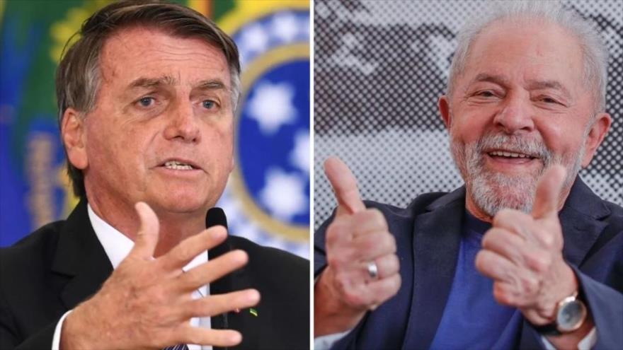 El actual presidente de Brasil, Jair Bolsonaro (izda.), y el expresidente Luiz Inácio Lula da Silva.