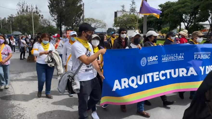 Protesta en rechazo a fraude en Universidad San Carlos de Guatemala