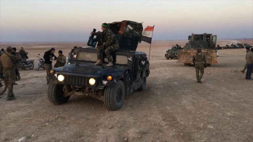 Combatientes del Ejército iraquí durante una operación en la provincia de Salah al-Din, centro de Irak, 7 de febrero de 2018. (Foto: Anadolu)