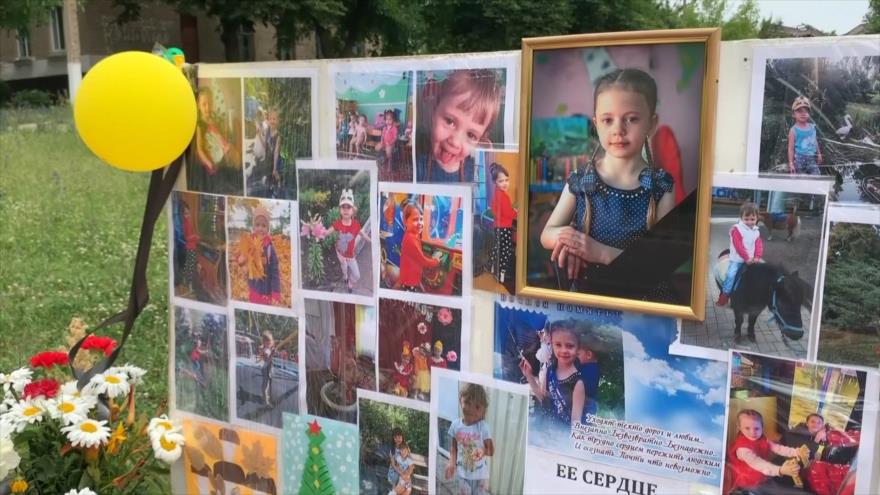 Donbás despide a Alina de 6 años, muerta por un bombardeo ucraniano