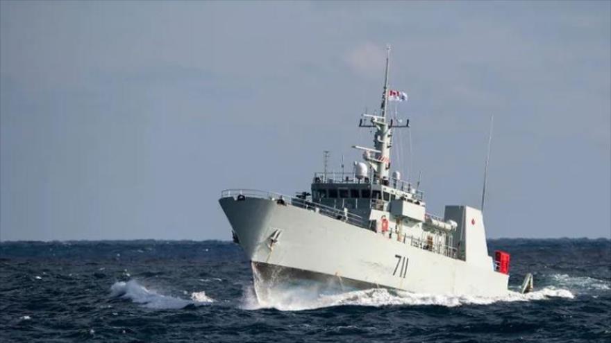 HMCS Summerside, uno de los dos buques canadienses desplegados en el mar Báltico y al Atlántico Norte, la OTAN. (Foto: Marina Real Canadiense)