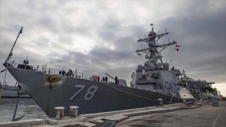 
El destructor USS Porter llega a la Base Naval de Rota, en el suroeste de España, 28 de febrero de 2022. (Foto: U.S. Navy)
