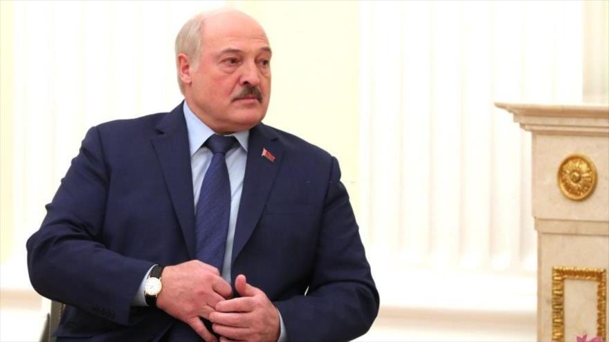 Presidente bielorruso, Alexander Lukashenko, en Moscú, Rusia, 11 de marzo de 2022. (Foto: Getty Images)