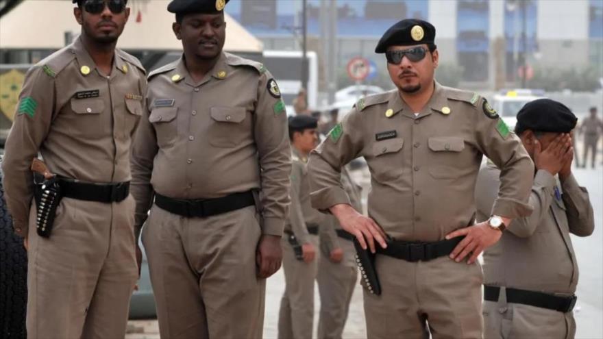Los agentes de Policía de Arabia Saudí.