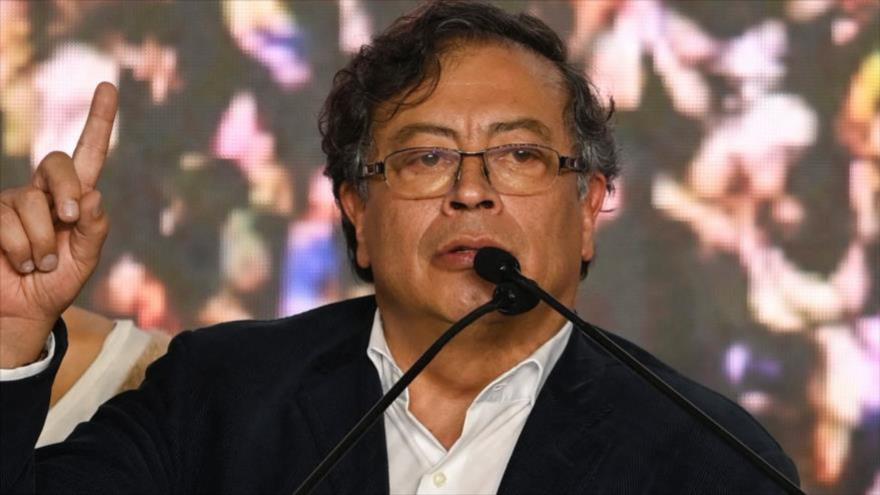 El presidente de Colombia, Gustavo Petro, ofrece discurso en Bogotá, 29 de mayo de 2022. (Foto: AFP)