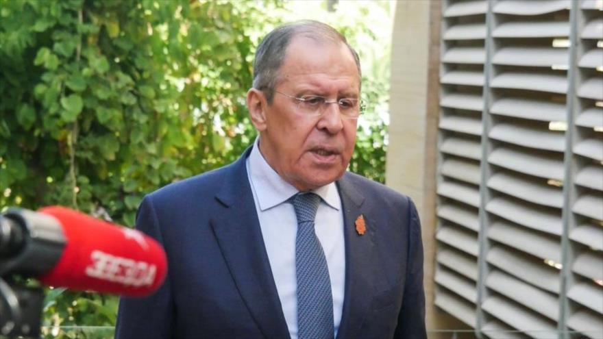 Canciller ruso, Serguéi Lavrov, en una conferencia de prensa en Bali, Indonesia, 8 de julio de 2022. Indonesia. (Foto: Getty Images) 