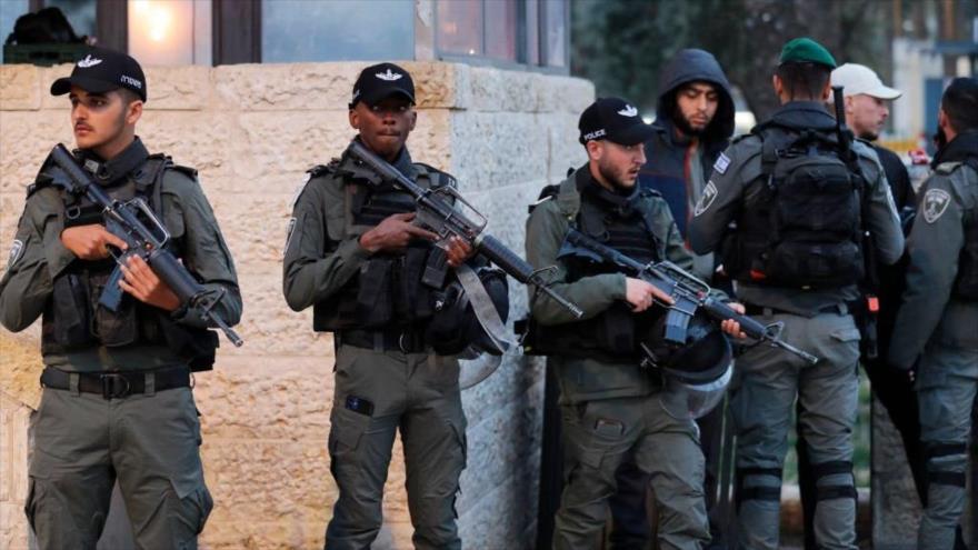 Fuerzas israelíes en Jerusalén, 8 de marzo de 2022. (Foto: AFP)
