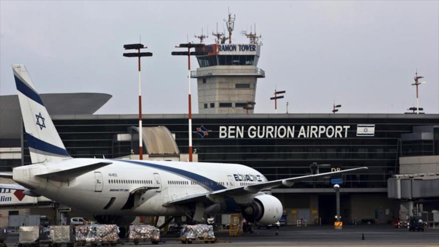 Avión israelí en el aeropuerto internacional Ben Gurion, en Palestina ocupada. (Foto: Reuters)