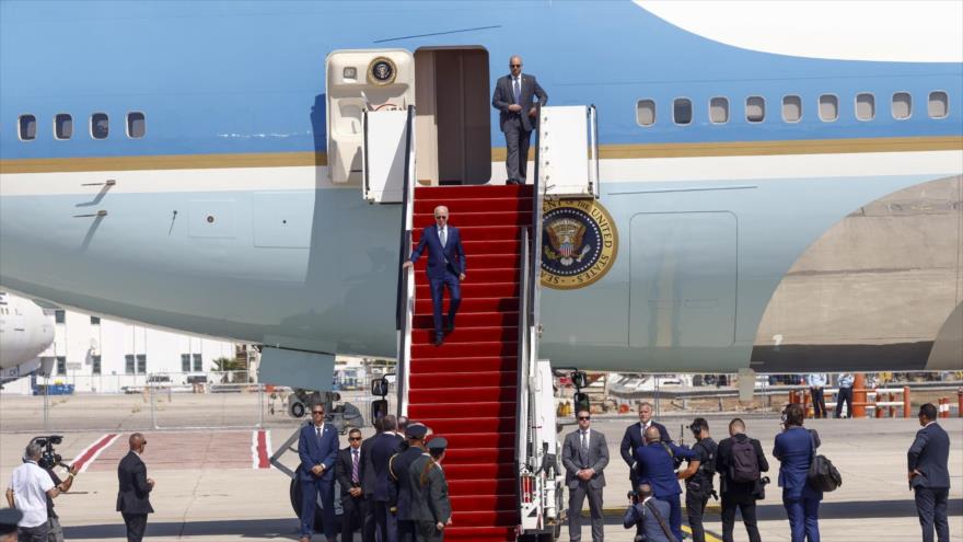 Biden llega a Tel Aviv; “apoyo absoluto a la ocupación israelí”