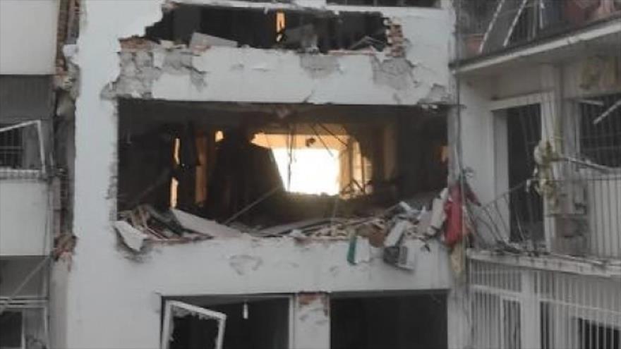Una fuerte explosión se ha registrado en un edificio de Montevideo (Uruguay), 22 de julio de 2022.