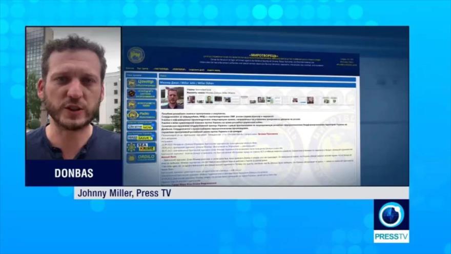 El reportero de la cadena iraní Press TV en Ucrania, Johnny Miller, incluido en la lista de asesinatos por parte de ultranacionalistas ucranianos.