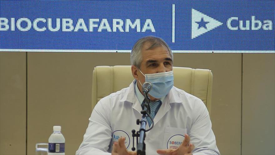 El presidente del Grupo de Industrias Biotecnológica y Farmacéutica de Cuba (BioCubaFarma), Eduardo Martínez.