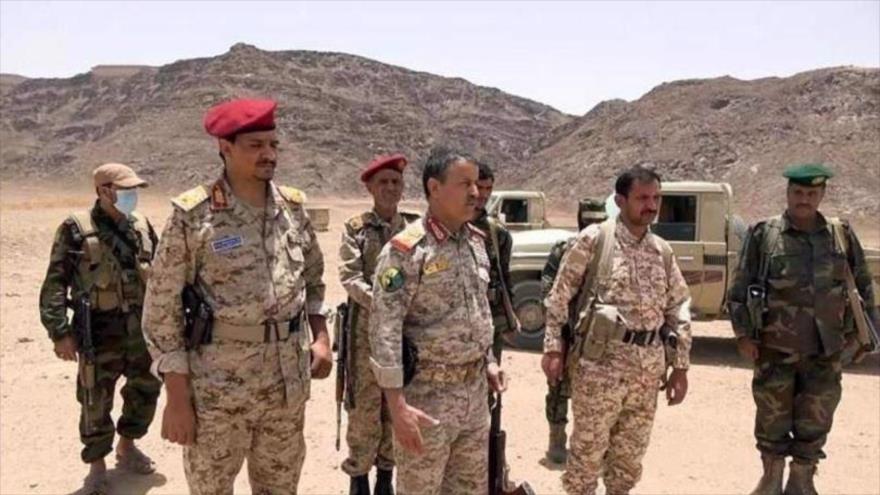 Ministro de Defensa del Gobierno de Salvación Nacional de Yemen, Muhamad Naser al-Atifi, en Al-Jawf, noroeste de Yemen, 25 de julio de 2022.