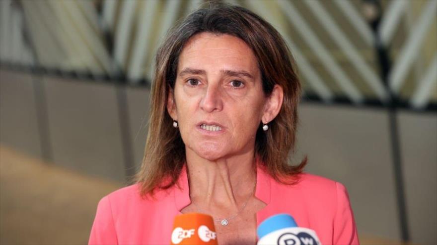 Vicepresidenta de Transición Energética española, Teresa Ribera, habla con la prensa en Bruselas, Bélgica, 26 de julio de 2022. (Foto: Getty Images)
