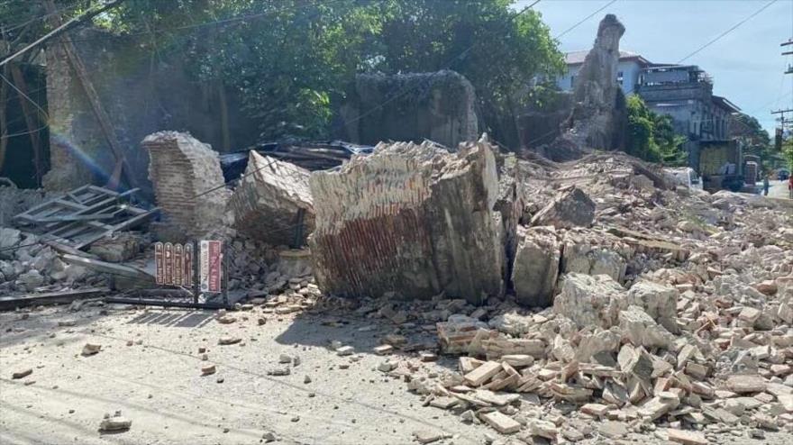 Daños causados por el terremoto en Vigan, Filipinas, 27 de julio de 2022.