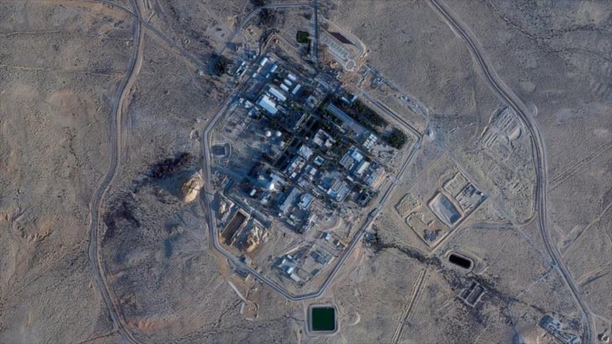 Una foto de satélite muestra la construcción en el centro nuclear Shimon Peres cerca de la ciudad de Dimona, en los territorios ocupados palestinos, 22 de febrero de 2021.