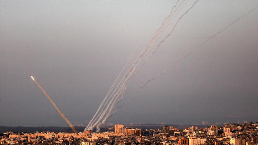 Cohetes lanzados desde Gaza contra los territorios ocupados por Israel, 7 de agosto de 2022. (Foto: Getty Images)
