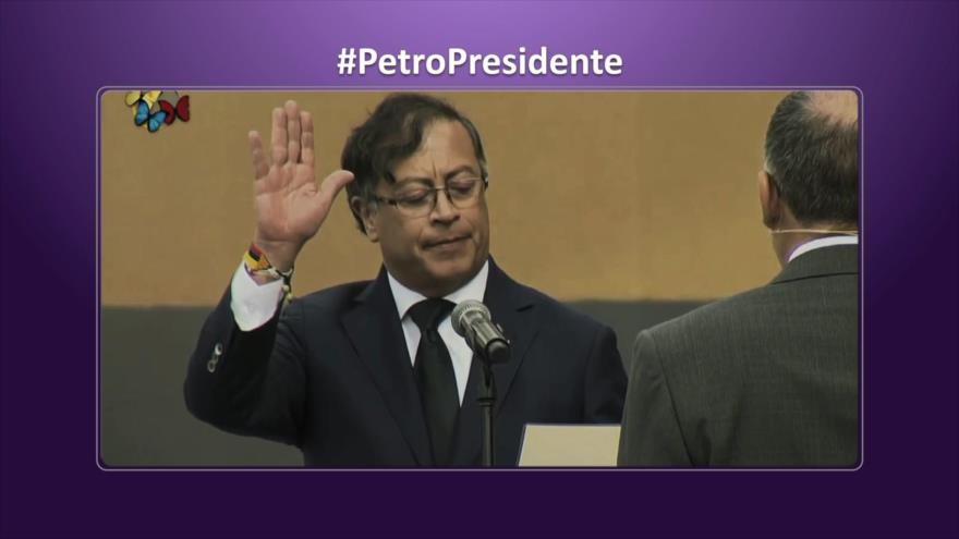 Petro jura como nuevo presidente de Colombia | Etiquetaje