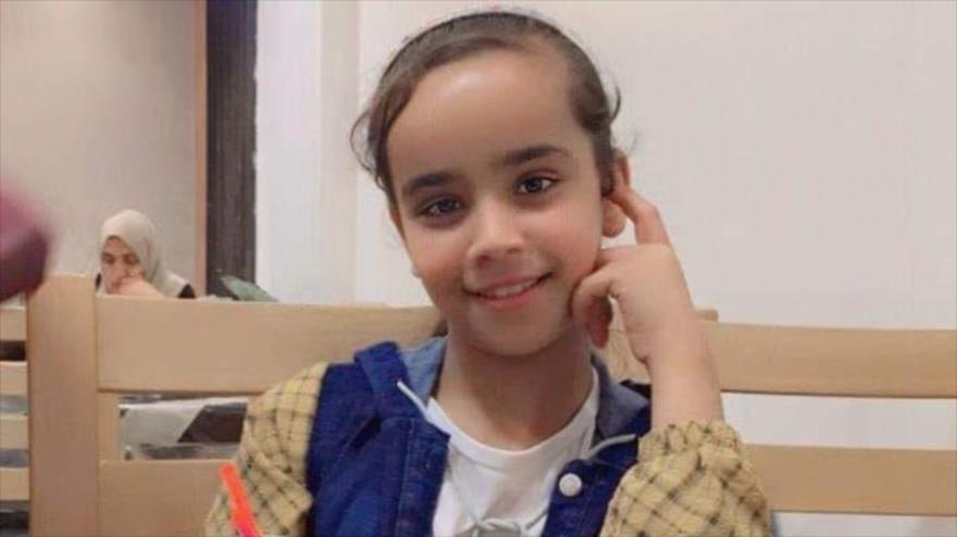 Lian al-Shaer, niña palestina que sucumbió a las lesiones que sufrió en el cerebro como consecuencia de un ataque israelí a la Franja de Gaza, 11 de agosto de 2022.