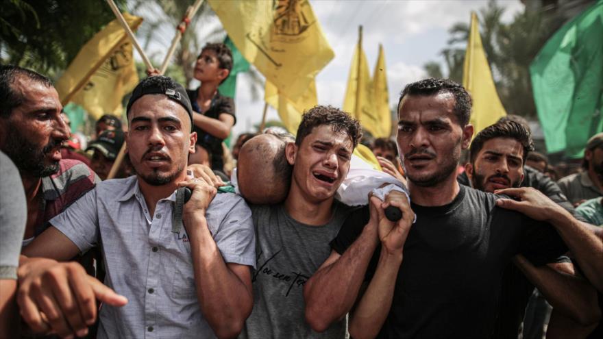Funeral de un palestino muerto por ataques de Israel en Gaza, 10 de agosto de 2022. (Foto: Getty Images)