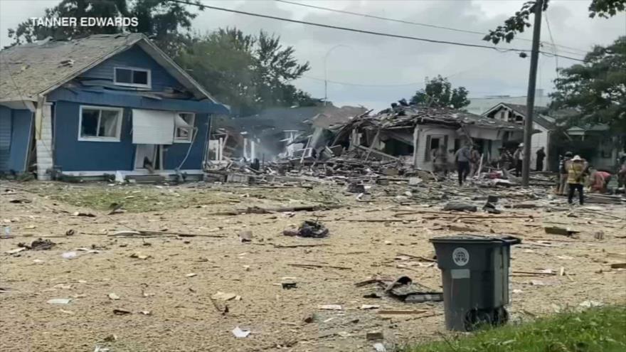 Vídeo muestra el momento de explosión de una casa en Indiana