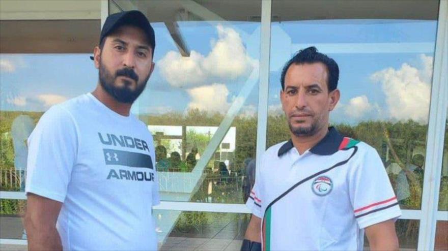 Los tenistas paralímpicos iraquíes Nasr Mahdi y Muhamad Al-Mahdi, quienes decidieron no jugar ante el equipo israelí en el torneo de Rumanía.