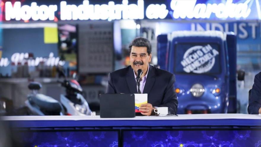 El presidente de Venezuela, Nicolás Maduro, en un acto con el sector industrial en Caracas, 11 de agosto de 2022