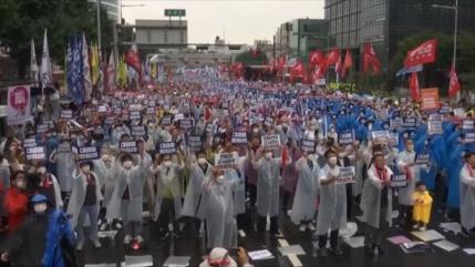 NO a maniobras con EEUU: Surcoreanos piden paz con Pyongyang y Pekín