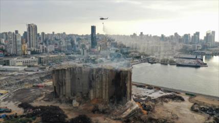 Colapsan los silos restantes del desastre del puerto de Beirut