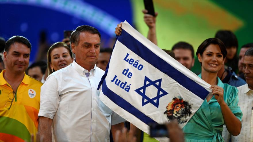 Presidente de Brasil, Jair Bolsonaro, durante un acto de su campaña electoral en Río de Janeiro, 24 de julio de 2022. (Foto: AFP)