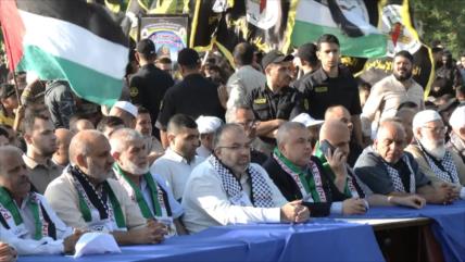 Se celebra ceremonia en elogio a los mártires gazaties en Palestina