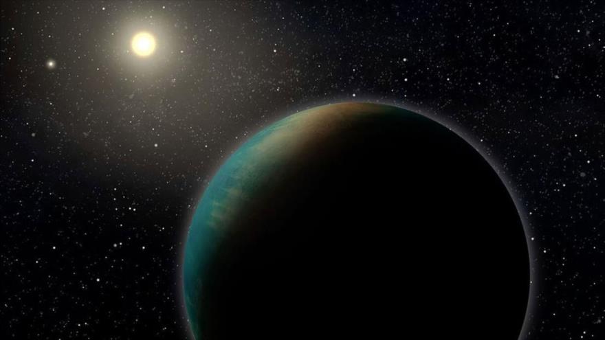 Representación artística del exoplaneta TOI-1452 b.
