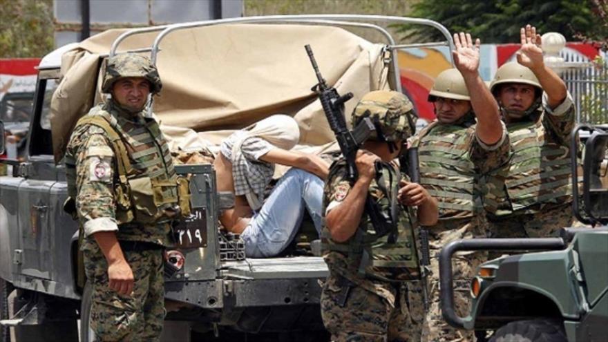 Fuerzas de seguridad de El Líbano durante una operación. 