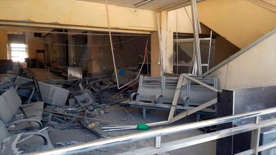 Daños causados por ataques israelíes en el Aeropuerto Internacional de Damasco, 12 de junio de 2022. (Foto: SANA)