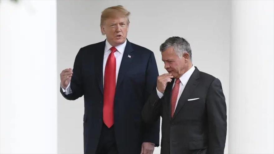 El entonces presidente de EE.UU., Donald Trump, (izda.) y el rey jordano Abdulá II en la Casa Blanca, 25 de junio de 2018. (Foto: Getty Images)