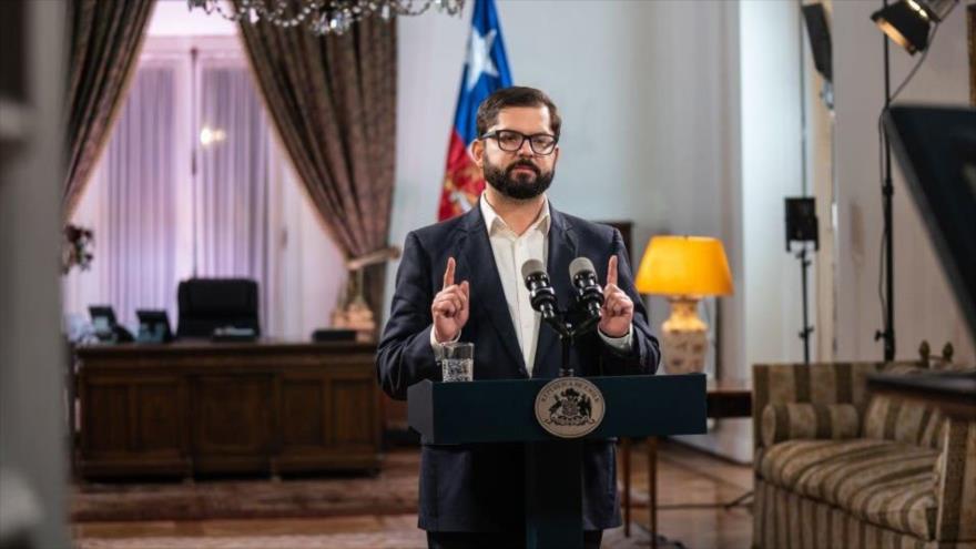Presidente de Chile, Gabriel Boric, ofrece un discurso, Santiago, 4 de septiembre de 2022. (Foto: Getty Images)