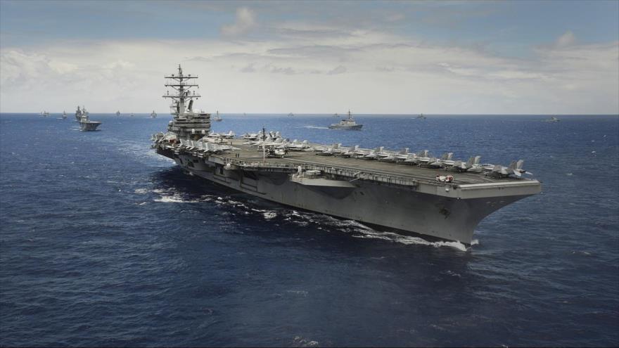 El USS Ronald Reagan durante el ejercicio Rim of the Pacific (RIMPAC) en el año 2014. (Foto: Getty Images)