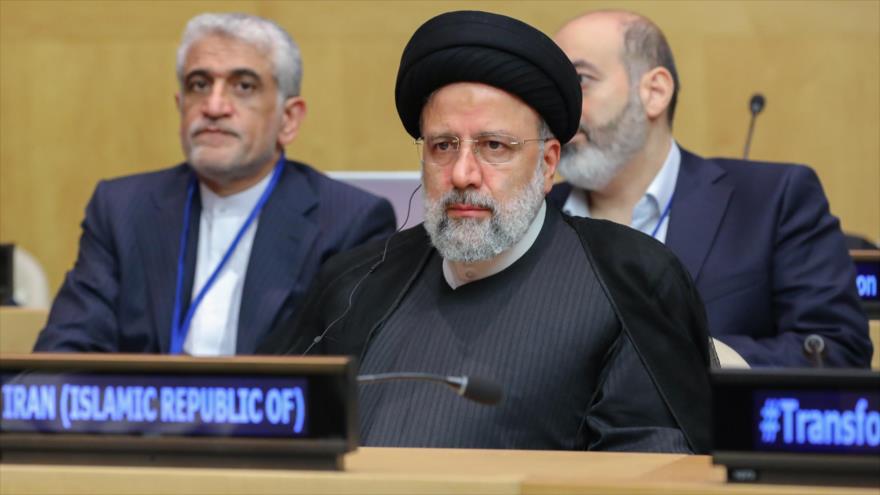 El presidente de Irán, Seyed Ebrahim Raisi, asiste a la Cumbre sobre la Transformación de la Educación de la ONU en Nueva York, 19 de septiembre de 2022.