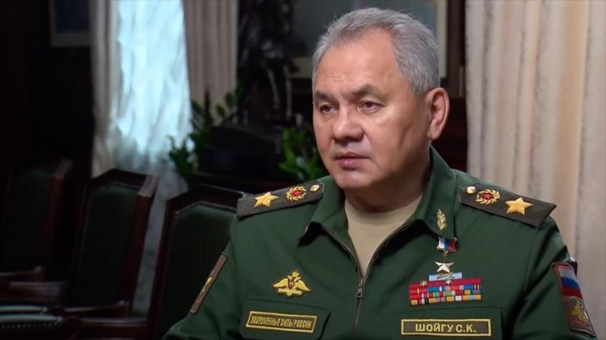 Ministro ruso de Defensa, Serguéi Shoigú, informa sobre avances de las tropas rusas, 21 de septiembre de 2022. 