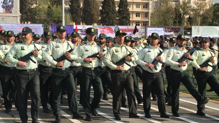 Un desfile de las fuerzas de la Policía de Irán.