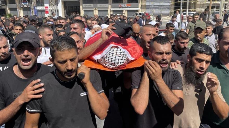 Funeral de palestinos asesinados por fuerzas israelíes, Cisjordania, 28 de septiembre de 2022. (Foto: Getty Images)