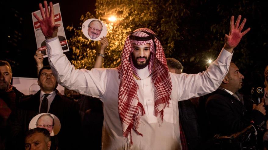 Manifestante vestido como el príncipe heredero saudí Mohammad Bin Salman, Estambul, Turquía, 25 de octubre de 2018. (Foto: Getty Images)